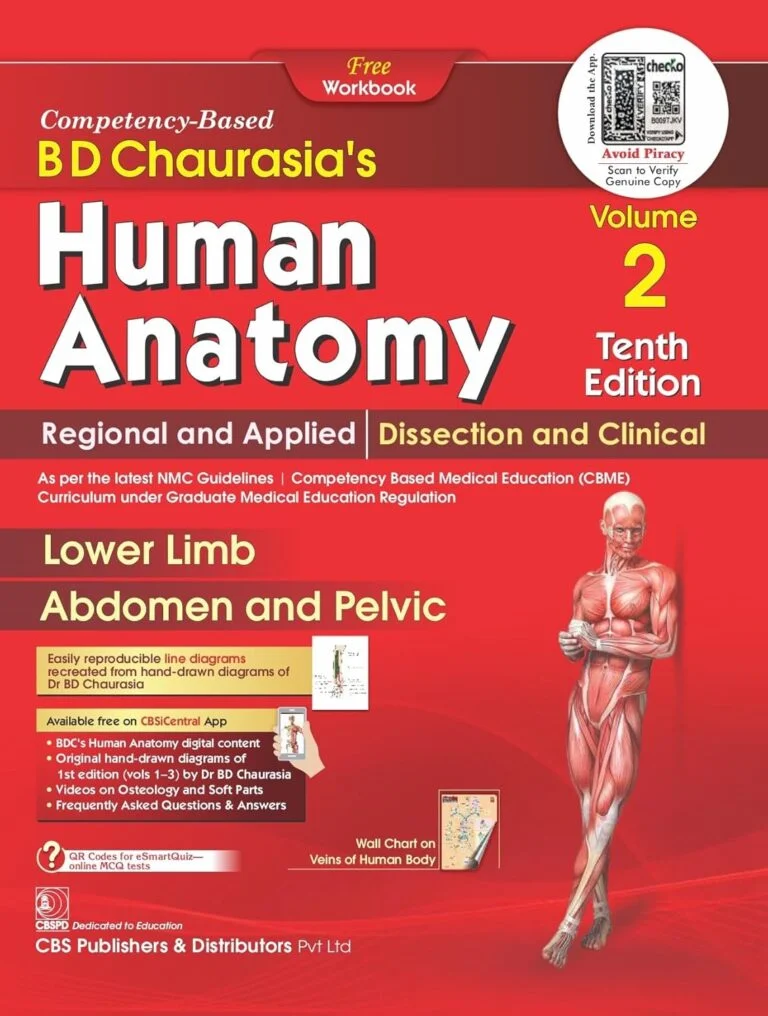 BD Chaurasia's Human Anatomy with Free Workbook (Vol 2) – 10th Edition