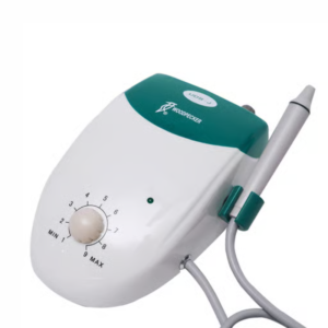 ALT TEXT: Woodpecker UDS-J Ultrasonic Scaler with 5 Scaler Tips