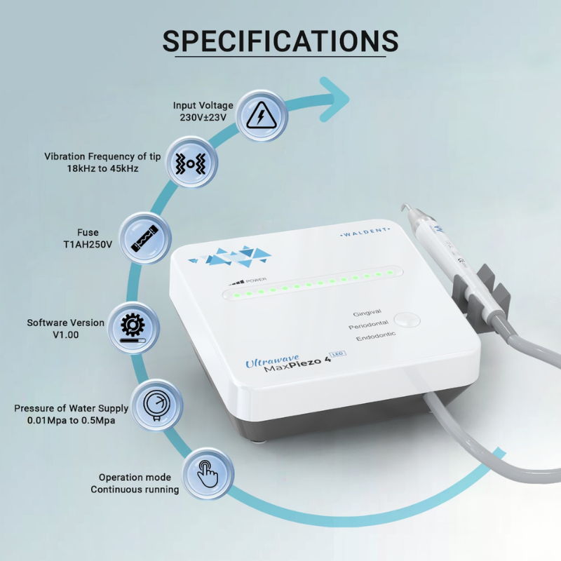 Waldent Ultrawave MaxPiezo 4 LED Ultrasonic Scaler - Image 8